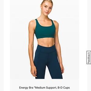 Lululemon Energy Bra Size 10